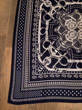 Load image into Gallery viewer, Hermes Cashmere/Silk GM Shawl “Eperon d’Or Bandana” by Henri d’Origny 140.