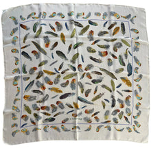 Load image into Gallery viewer, Hermes Silk Mousseline GM Shawl “Plumes” by Henri de Linares