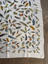 Load image into Gallery viewer, Hermes Silk Mousseline GM Shawl “Plumes” by Henri de Linares