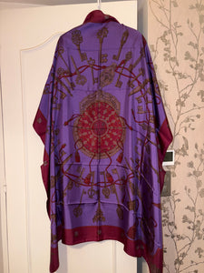 Hermes Silk Dip Dye GM Shawl “Les Cles” by Caty Latham 140.