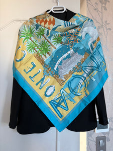 Hermès Silk Scarf « Monte Carlo » By Joachim Metz for Societe des Bain de Mer
