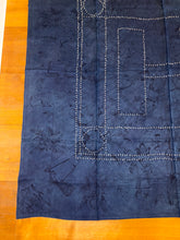 Load image into Gallery viewer, Hermes Indigo Dip Dye Silk GM Shawl “Kachinas” by Kermit Oliver 140