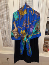 Load image into Gallery viewer, Hermes Cashmere/Silk GM Shawl « Etriers » by Francoise de la Perriere 140.