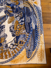 Load image into Gallery viewer, Hermes Cashmere and Silk GM Shawl « Plumes en Fete » by Aline Honoré 140
