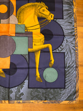 Load image into Gallery viewer, Hermes 100% Silk Twill Scarf “Cavalier en Formes” by Gianpaolo Pagni.