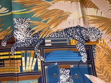 Load image into Gallery viewer, Hermes Silk Twill Double Sided Scarf Les 12 Leopards by Jin Kwon