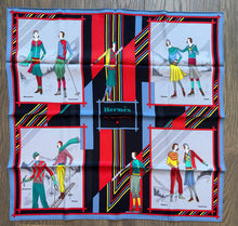 Load image into Gallery viewer, Hermes Vintage Silk Scarf “Aux Sports d'Hiver”.