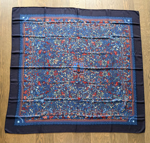 Cashmere/Silk HERMES shawl “Les Jardins D'Armenie” by Karen Petrossian 140.