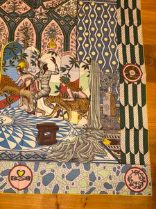 Hermes Cashmere and Silk GM Shawl «La Danse des Amazones» by Edouard Baribeaud 140.