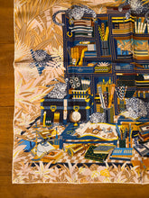 Load image into Gallery viewer, Hermes Silk Twill Double Sided Scarf Les 12 Leopards by Jin Kwon