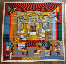 Load image into Gallery viewer, Hermes Cashmere/Silk “Grand Theatre Nouveau” by Gianpaolo Pagni 140.