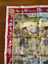 Load image into Gallery viewer, Hermes Silk Twill Scarf “La vie sauvage du Texas” by Kermit Oliver.