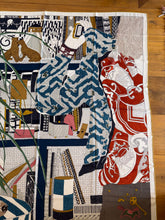 Load image into Gallery viewer, Hermes Cashmere and Silk GM Shawl «Rendez-Vous Chez Hermès» by Carine Brancowitz 140.
