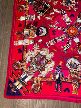 Load image into Gallery viewer, Hermes Cashmere/Silk Shawl “Kachinas” by Kermit Oliver 140