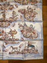 Load image into Gallery viewer, Hermes Silk Twill Scarf “Nuées Imaginaires” by Christine Henry.
