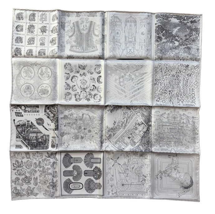 Special VIP Hermes silk twill scarf “16 Carres Double Face”