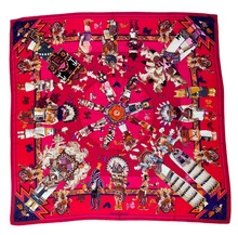 Load image into Gallery viewer, Hermes Cashmere/Silk Shawl “Kachinas” by Kermit Oliver 140