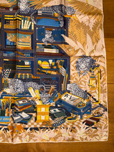 Load image into Gallery viewer, Hermes Silk Twill Double Sided Scarf Les 12 Leopards by Jin Kwon