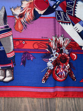 Load image into Gallery viewer, Hermes Cashmere/Silk Shawl “Kachinas” by Kermit Oliver 140