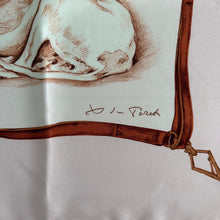 Load image into Gallery viewer, Hermes Silk Twill Scarf «Les Levriers» by Xavier de Poret.