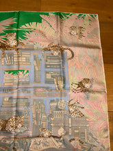 Load image into Gallery viewer, Hermes Silk Twill Double Sided Scarf Les 12 Leopards by Jin Kwon
