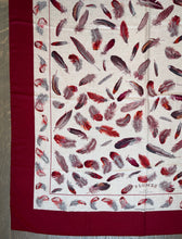 Load image into Gallery viewer, Hermes Cashmere/Silk GM Shawl “Plumes” by Henri de Linares 140