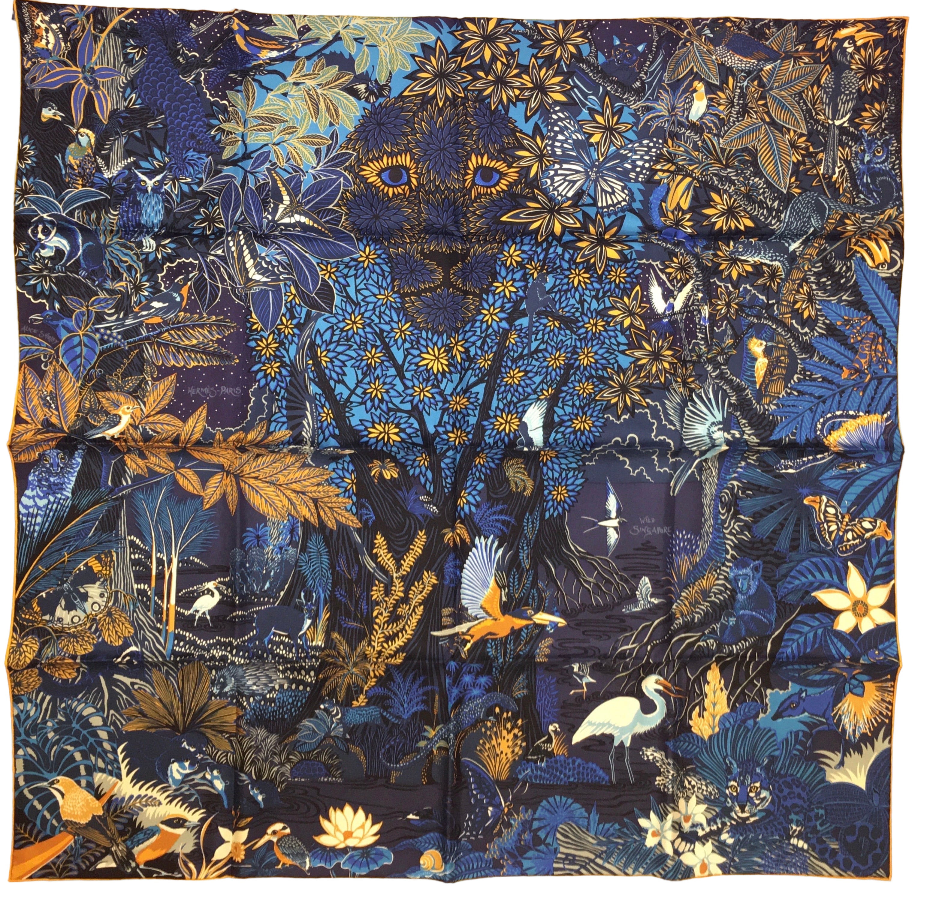 Hermes Silk Scarf “Wild Singapore“ by Alice Shirley – Hermes Emporium