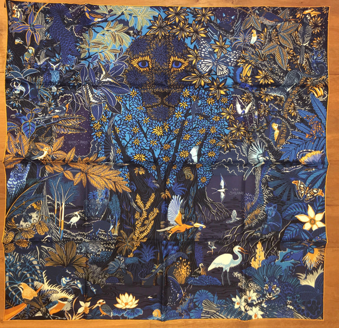 Hermes Silk Scarf “Wild Singapore“ by Alice Shirley