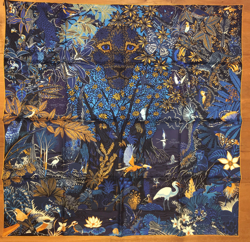 Hermes Silk Scarf “Wild Singapore“ by Alice Shirley