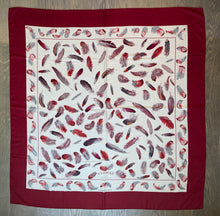 Load image into Gallery viewer, Hermes Cashmere/Silk GM Shawl “Plumes” by Henri de Linares 140