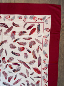 Hermes Cashmere/Silk GM Shawl “Plumes” by Henri de Linares 140