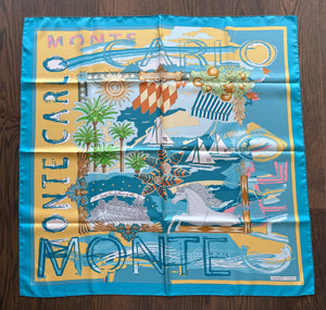 Hermès Silk Scarf « Monte Carlo » By Joachim Metz for Societe des Bain de Mer