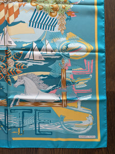 Hermès Silk Scarf « Monte Carlo » By Joachim Metz for Societe des Bain de Mer