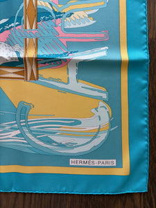 Hermès Silk Scarf « Monte Carlo » By Joachim Metz for Societe des Bain de Mer
