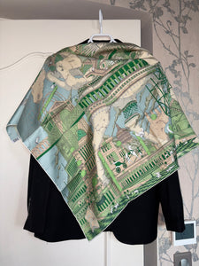 Hermes Silk Scarf “Hippopolis” by Ugo Gattoni
