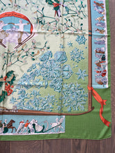 Load image into Gallery viewer, Hermes Cashmere and Silk GM Shawl “Neige d’Antan” by Cathy Latham 140.