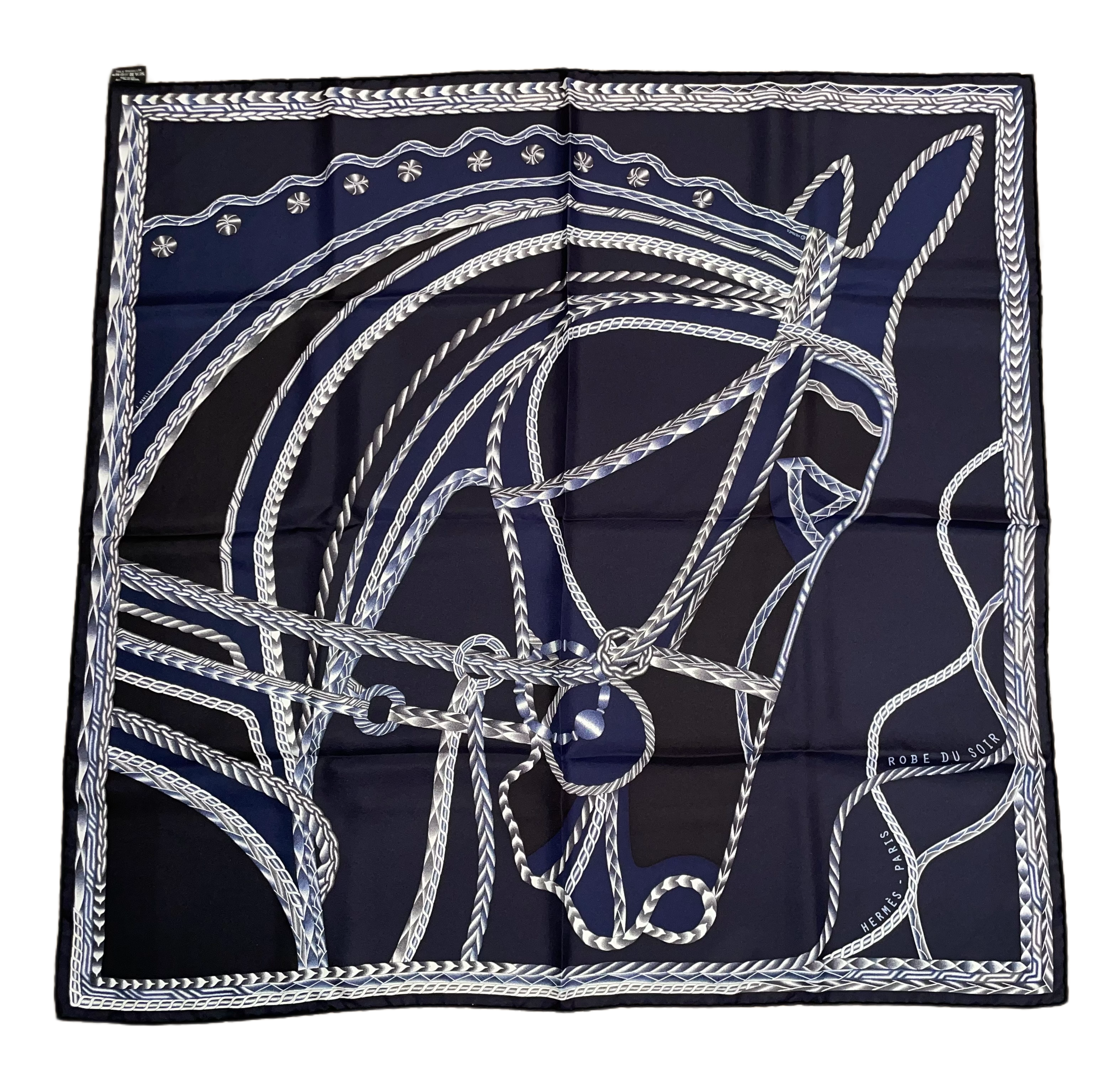 Hermes Silk Twill Scarf “Robe du Soir” by Florence Manlik