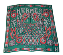 Load image into Gallery viewer, Hermes Silk Wash GM Shawl «Kelly en Perles » 140.