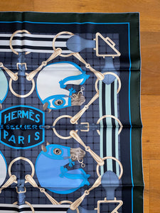 Limited Edition Hermes 2016 Special Issue Queen Elisabeth II 90th Birthday  Silk Scarf «Tatersale» by Henri D'Origny.