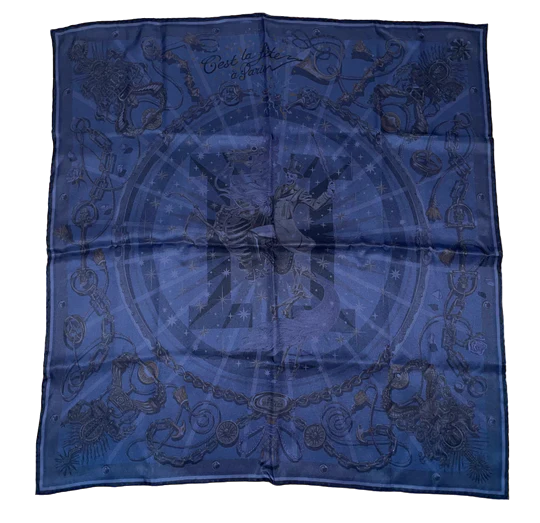 Special Edition Hermes Vintage Silk Scarf «C’est la Fete a Paris» by Daiske Nomura.