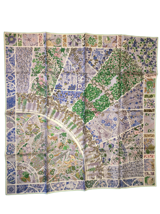 Hermes Silk Twill Scarf “Fleurs De Giverny” by Christine Henry.