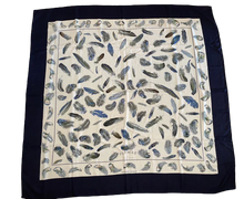 Load image into Gallery viewer, Hermes Cashmere/Silk GM Shawl “Plumes” by Henri de Linares 140.
