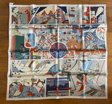 Load image into Gallery viewer, Hermes Silk twill double face scarf « Hermès Factory » by Baptiste Virot.