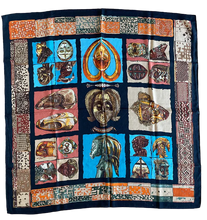 Load image into Gallery viewer, Hermes Cashmere and Silk Scarf “Persona” by Loïc Dubigeon.
