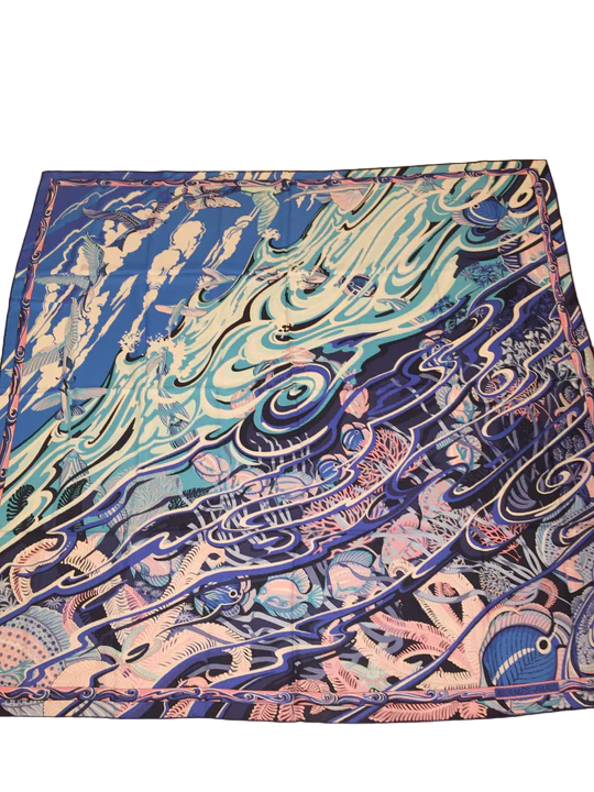 Hermes Cashmere/Silk Shawl “De la Mer au Ciel” by Toutsy 140