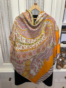 HERMES Paisley from Paisley Shawl in Multicolored Cashmere and