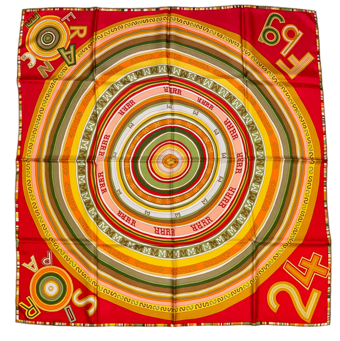 Hermes Silk Twill Scarf “TOHU-BOHU” by Claudia Stuhlhofer-Mayr.