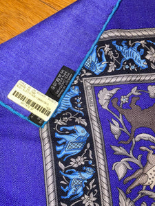 Hermes Cashmere and Silk GM Shawl “Chasse en Inde” by Michel Duchêne 140.