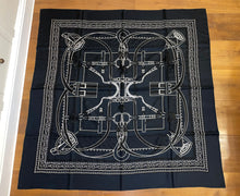 Load image into Gallery viewer, Hermes Embroidered Silk GM Shawl « PRECIEUX BANDANA » 140.