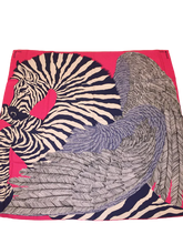 Load image into Gallery viewer, Hermes Cashmere/Silk Shawl “Zebra Pegasus” by Alice Shirley 140